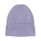 Hvid beanie Fonzie Newborn lilac