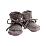 Hvid booties merinowol 0-9m otter