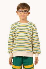Tinycottons stripes multicolor sweatshirt light cream