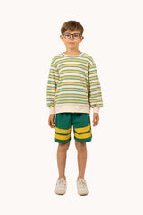 Tinycottons stripes multicolor sweatshirt light cream