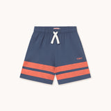 Tinycottons stripes logo short light navy
