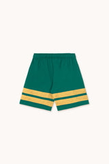 Tinycottons stripes logo short dark emerald