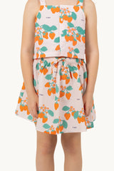Tinycottons strawberries skirt pastel pink