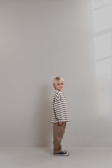 Jenest James ls tshirt brown grey melange