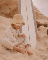 Búho linen kurta shirt provence blue