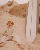 Búho linen kurta shirt provence blue