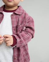Búho baby melange t-shirt pomegranate