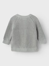 Lil' Atelier Baby Emlen knit vest Limestone