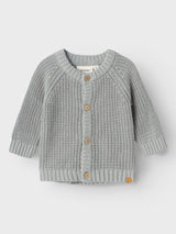 Lil' Atelier Baby Emlen knit vest Limestone