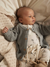 Lil' Atelier Baby Emlen knit vest Limestone