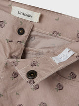 Lil' Atelier Mini Bella broek Gray Morn FLORAL