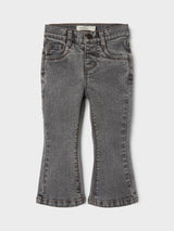 Lil' Atelier mini Salli slim boot jeans Light Grey Denim
