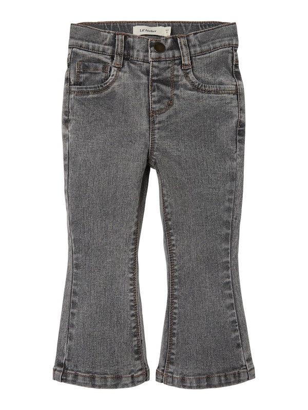 Lil' Atelier mini Salli slim boot jeans Light Grey Denim