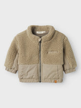 Lil' Atelier Baby Nalo teddy jacket Laurel Oak