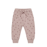 Quincy Mae relaxed fleece sweatpants polka dots
