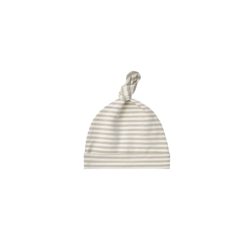 Quincy Mae knotted baby hat ash stripe
