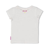 Jubel T-shirt flower heart Wit - Picknick Perfect