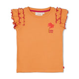 Jubel T-shirt ruches Oranje - Samba Shake