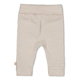 Feetje Broek rib met streep Zand - Honey Bear