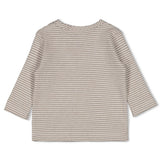 Feetje Longsleeve rib met streep Grijs - Sea Sweeties