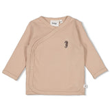 Feetje Overslagshirt rib Zand - Sea Sweeties