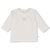 Feetje Longsleeve embroidery strik Offwhite - The Knits