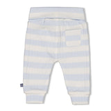 Feetje Broek rib met streep Blauw - Blue Ocean
