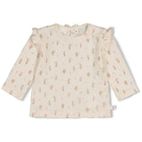 Feetje Longsleeve pointelle rib AOP Offwhite - Flower Ranch