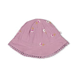 Feetje Zonnehoed mousseline AO embroidery Violet - Flower Ranch