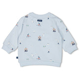 Feetje Sweater AOP Blauw - Seaside Hapiness