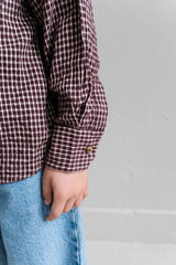 Jenest Scott shirt cherry bordeaux vintage rose