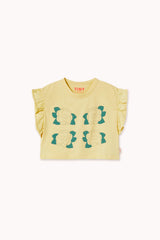 Tinycottons Yellow Flowers Graphic Crop Tee