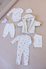 Feetje Mutsje AOP Creme - Sleepy Sheepy