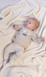 Feetje Sweater Taupe melange - Sleepy Sheepy