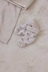 Feetje Broek rib met streep Taupe melange - Sleepy Sheepy