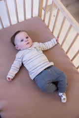 Feetje Longsleeve streep Taupe melange - Howdy