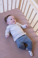 Feetje Longsleeve streep Taupe melange - Howdy