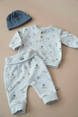 Feetje Sweater AOP l.Blauw - Howdy