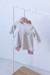 Feetje Jurk AOP l.Roze - Morning Sun