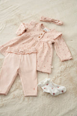 Feetje Jurk AOP l.Roze - Morning Sun