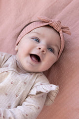 Feetje Overslagshirt rib AOP Taupe melange - Morning Sun