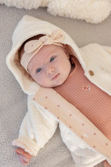 Feetje Longsleeve ajour rib Roze - Morning Sun