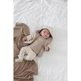 Feetje omkeerbaar jasje AOP Taupe melange - The Magic is in You