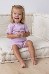 Feetje wafel Shortama lilac - Summer Special