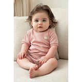 Feetje wafel Shortama mauve - Summer Special