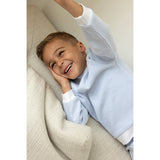 Feetje pyjama wafel wit-blauw