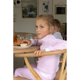 Feetje pyjama wafel wit-roze