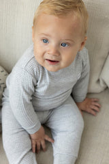 Feetje pyjama wafel grijs melange