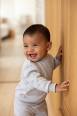 Feetje pyjama wafel grijs melange