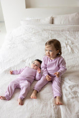 Feetje pyjama wafel lila